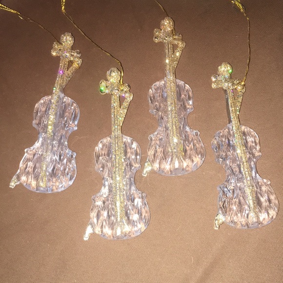 Set of 4 3-D Violin Christmas Ornament - Picture 8 of 10